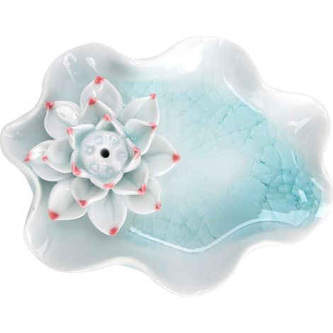 Räucherstäbchenhalter, Keramikblumenform, Eiswaffel-Räucherstäbchen (1/5)