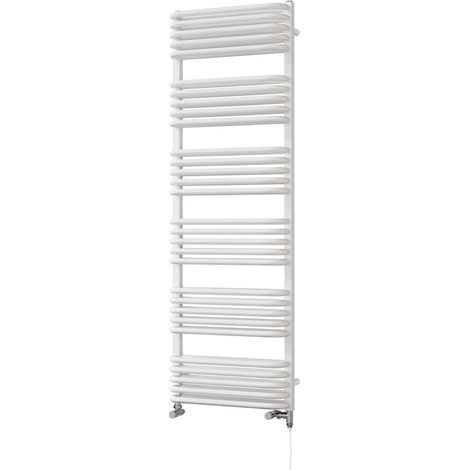 Crossmoor - White Dual Fuel Towel Rail H1533mm x W500mm Standard (1/3)