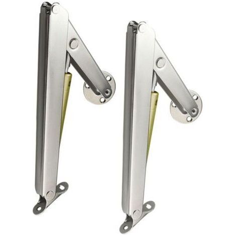 Lot de 2 Charnières de Support de Couvercle à Fermeture Douce, Vérins à Gaz Robustes avec Ressort à Gaz Sécuritaire, Tige Hydraulique avec Amortisseur Tampon pour Boîte (150N)