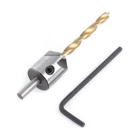Foret à fraiser pour menuiserie, outil d'alésage à tige ronde avec clé hexagonale (4,5 mm)