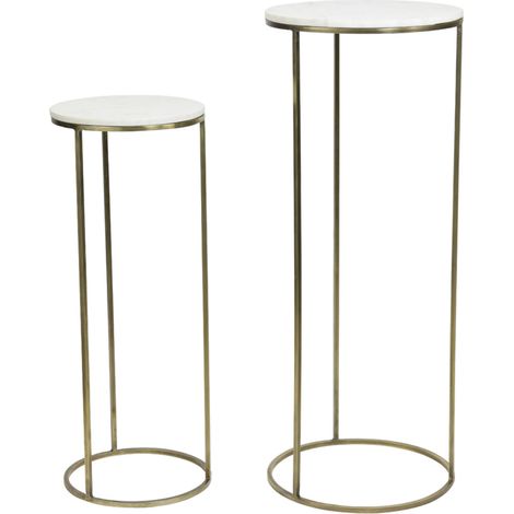 Light & Living Säulenset RICARDO weiß marmor und antik bronze – (1/3)