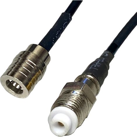 Anschlusskabel QMA-Stecker / FME-Buchse 20 cm RG174