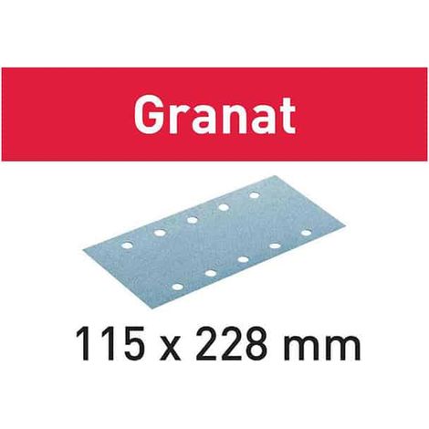 FESTOOL Abrasifs StickFix STF 115x228 - Granat - x 50 - 60 - 228 x 115 mm