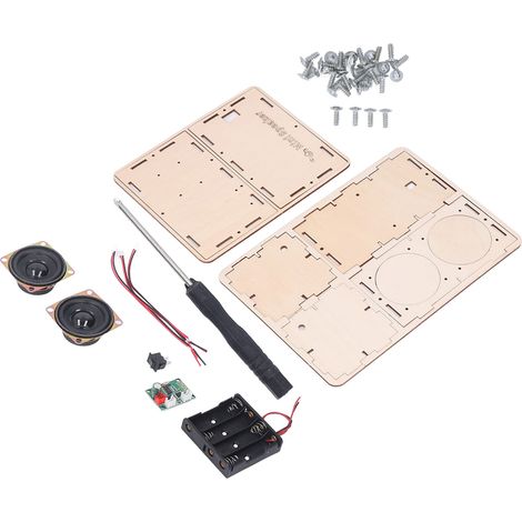 Kit Bluetooth Haut-Parleur Stéréo DIY Enceinte Surround Bois Composite Non Toxique Lot Éducatif pour Élèves (1/5)