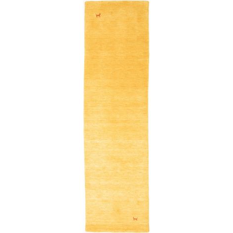 Tapis Gabbeh indien Tapis Asteria - Tapis en laine - 300x80cm, Rectangular - 100% Laine vierge - Tissé main - Or (1/5)