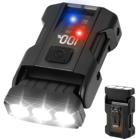 Mini LED Rechargeable Torch, 550 Lumens Super Bright Small EDC Torch with Magnetic Base, 80° Rotating Flashlight, USB-C, Camping Torch (1/5)