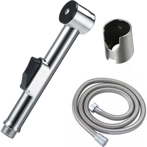 Sprayeur Bidet Portable - Tuyau 150 cm - Pression Eau 0,2 à 0,4 MPa - Matériau ABS - Pour Toilette Salle de Bain Animaux - 1 Pièce (1/5)