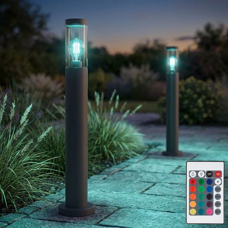 RGB LED Außenleuchte Stehlampe Fernbedienung dimmbar Farbwechsel H 110 cm (1/5)