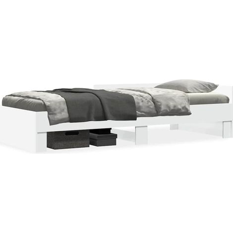 Maison Exclusive - Bettgestell Weiß 90x190 cm Holzwerkstoff