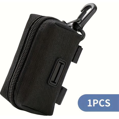 1 distributeur de sacs à déjections canines avec boucle de randonnée - pour laisses et sacs à dos, peut contenir de petits objets comme des sacs à déjections et des clés, [DB]-AquaForge