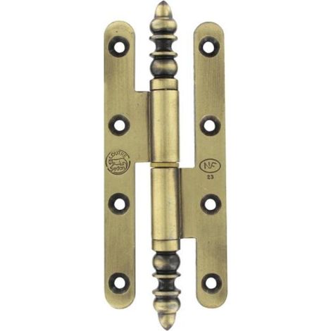 paumelle rustique acier en 140 x 55 mm poli vernis, bout rond gauche (1/3)