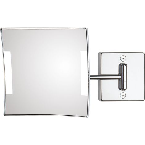 Koh-I-Noor Quadrolo led c60/1kk3  specchio ingranditore x3 quadrato da parete 1 braccio illuminazione a parete codice prod: C60/1KK3