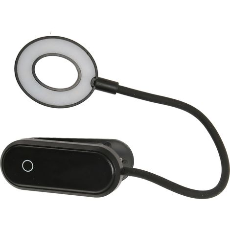Lampe de bureau à pince, multifonctionnelle, à commande tactile et col de cygne à 360°, idéale pour la lecture au lit ou sur la tête de lit. (1/5)