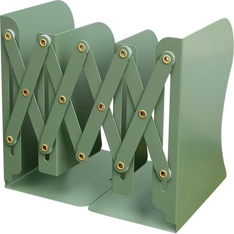 Sujetalibros, sujetalibros de escritorio ajustables, soportes metálicos antideslizantes para estanterías, cocina, libros de cocina, escritorio (1/5)