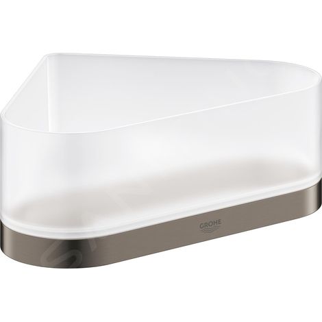 Étagère d'angle pour douche Selection 41038 avec support en graphite dur, brossé (1/4)