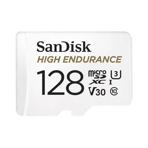 FOR SANDISK 128GB High Endurance Video microSDXC Card with Adapter for dash cam and home monitoring systems - C10, U3, V30, 4K UHD, Micro SD Card - SDSQQNR-128G-GN6IA (1/2)