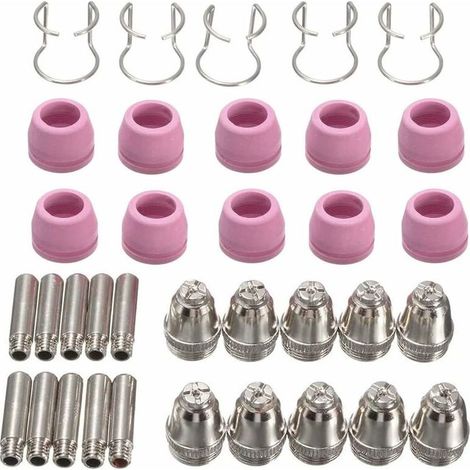 35-teiliges Plasmaschneidbrenner-Verschleißteile-Set AG60 SG55, Elektrodendüsen-Schneidset, Schweißbrennerzubehör (1/5)