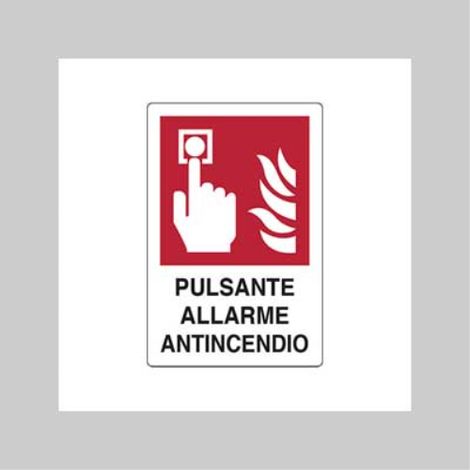 Cartello 'pulsante allarme antincendio' 20x30 cm (10 pezzi)