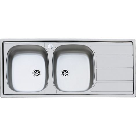 Lavello inox 2 vasche sxsc. 116x50 incasso (1/3)