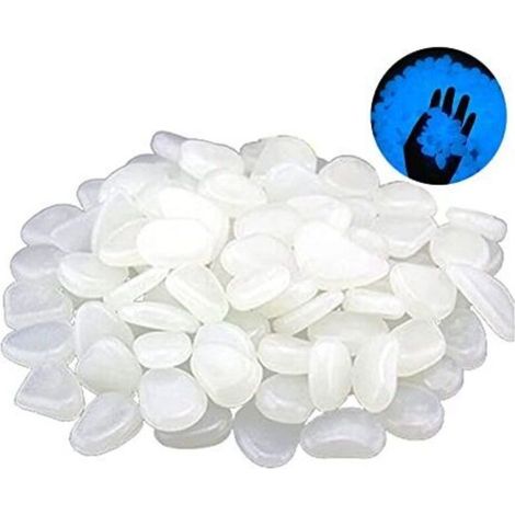 300 Pièces Galet Lumineux Cailloux, Pierres Lumineuse Exterieur, Pierres Fluorescentes, Galets Phosphorescents, Pierres Décoratives de Jardin, pour Jardin Chemin Piscine Aquarium Éclairage de Nuit (1/5)