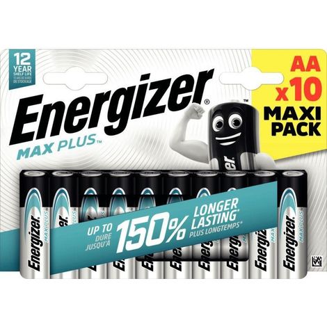pile alcaline - energizer max plus - aa - lot de 10 - energizer 437379 (1/2)