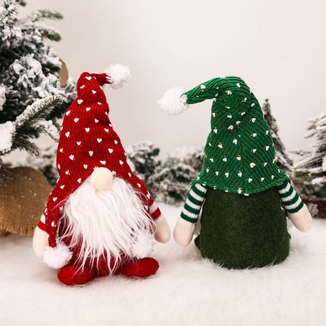 Gesichtslose, sitzende Weihnachtsmann-Puppe, Fensterdekoration, Weihnachtsgeschenk, festliche Figur, Baumschmuck, dekoratives Plüschtier, 35 cm (1/4)