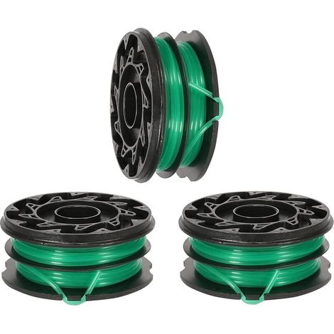 Lot de 3 DF-080 bobines de rechange pour débroussailleuse Black and Decker GH2000 GH1100 GH1000 Weed Eater DF-080-BKP DF080 9,1 m 0,2 cm (1/5)