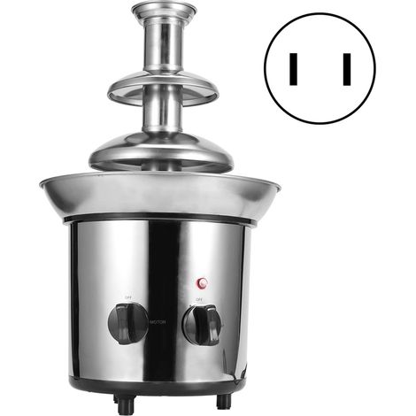 Fontaine à chocolat 3 niveaux, machine à fondue pour mariages, fêtes et décoration de café, 110V US (1/5)