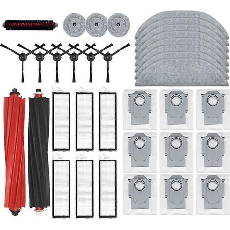 Accessoires de rechange pour aspirateur robot S8 MaxV Ultra : brosses principales, lingettes de nettoyage, filtres HEPA, sacs à poussière. (1/5)