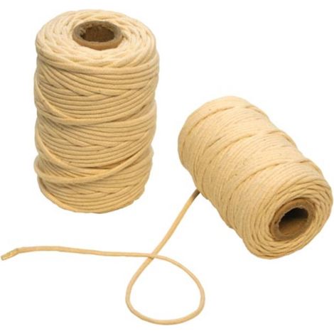 Toolland Baumwollschnur 100 m weiß geflochten 2 mm auf Spule für Basteln Dekoration DIY und Verpackungen flexibel und leicht zuschneidbar (1/4)