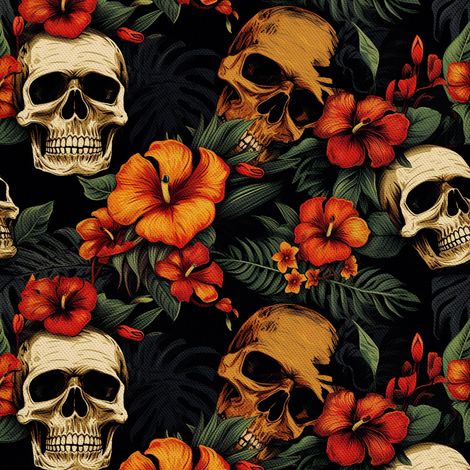 Tela Oxford decorativa para exteriores - Motivo de calavera I DX4455 (1/5)