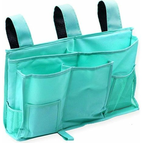 royaluxe - Organisateur de lit organisateur de lit sac de rangement de lit pour livre magazine jouet casque de téléphone portable vert (1/5)