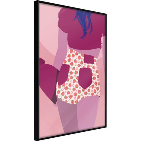Affiche Murale Encadrée "Fruity Shorts" 40 x 60 cm Noir