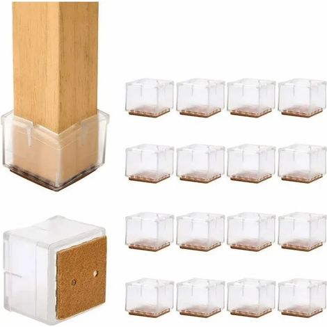 16 patins antidérapants en caoutchouc pour meubles, pour pieds de chaise, 29-35 mm (1/4)