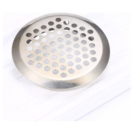 Griglia di ventilazione in acciaio inox, diametro 53 mm, con rete rotonda rialzata, adatta per le prese d'aria degli armadi da cucina (1/5)
