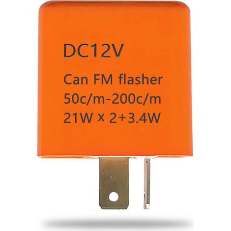 Relais clignotant universel 12 V, 2 broches, réglable, pour moto et LED, orange – DELKEVIC (1/5)
