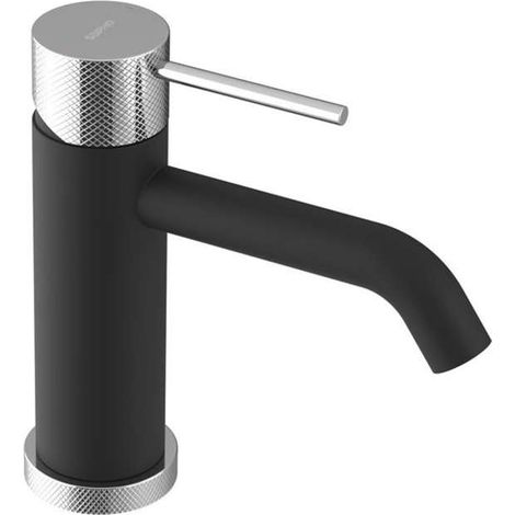 Sapho Ultrasan - Grifo de lavabo, negro mate/cromo UT002VBC (1/2)