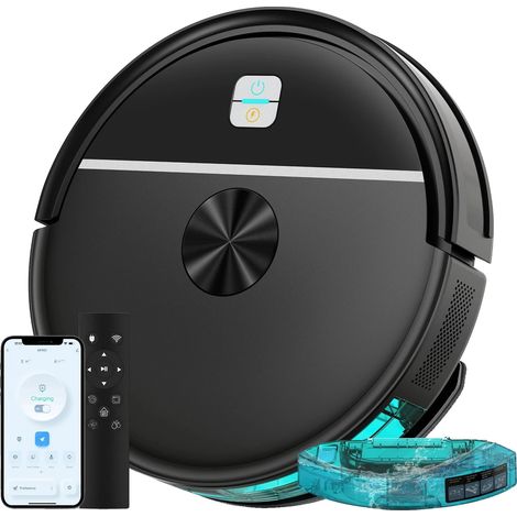 Aspirateur Robot, Aspiration 8000Pa, Système de Navigation Intelligent, noir (1/2)
