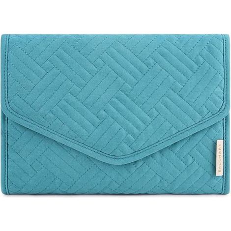1 Étui à bijoux pliable, velours, mousse haute densité, rangement bagues colliers, voyage (1/5)