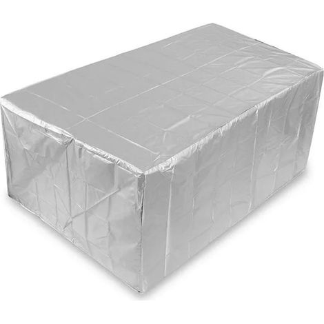 Housses de Meubles de Patio Coupe-Vent, Housses de Meubles de Jardin en Tissu Oxford 210D imperméable, Housses de Protection pour canapé de Chaise de Table d'extérieur(Silver,90X90X90cm) (1/4)