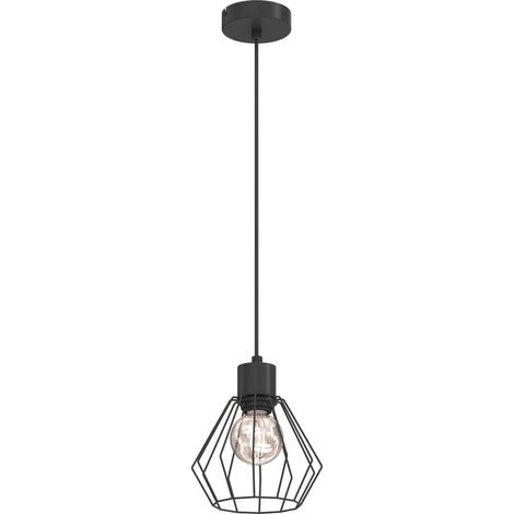 Suspension industrielle noire abat-jour filaire E27 15W Parkla Luminex (1/5)