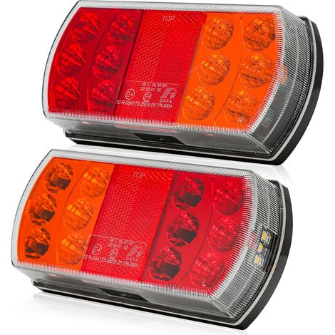 Feux de Remorque Led Feu Arriere Remorque 12V 24V Eclairage Remorques Bateau Submersible Feu Led Voiture Caravane Camion 4 Fonctions Feux de Recul de Antibrouillard IP67 (1/5)