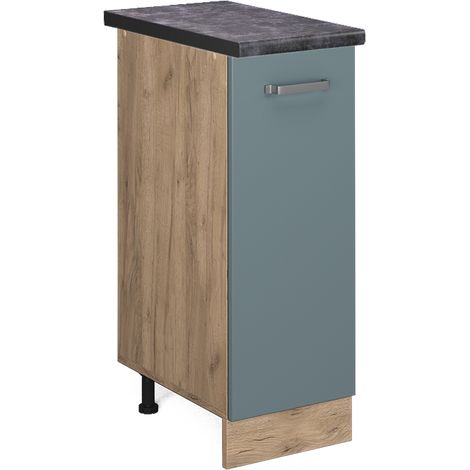 Armadio cucina dispensa alto R-Line, Grigio-blu, 30 cm , PL Antracite, Vicco