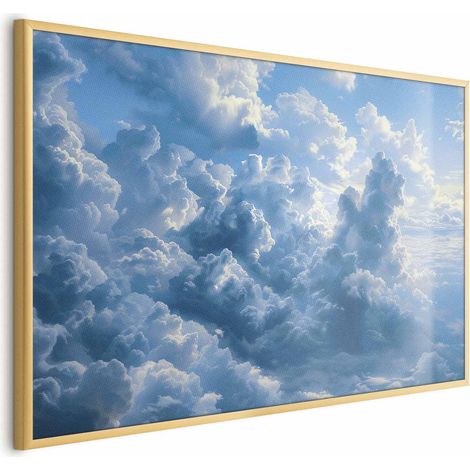 Poster – Ozean in der Luft: Wogende Wolken spiegeln das Morgenlicht wider (1/4)
