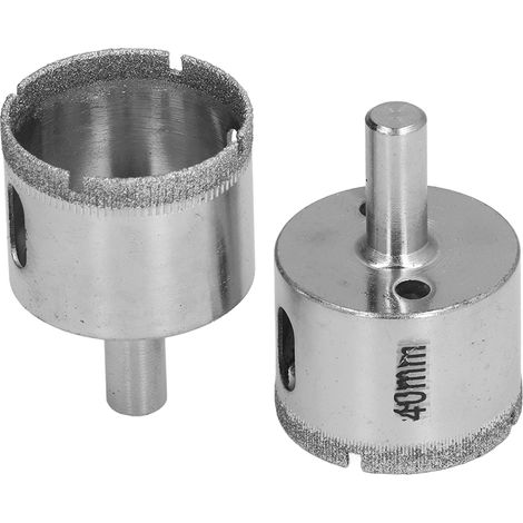 Lot de 2 forets à carrelage de 40 mm, faible résistance, haute efficacité, robuste, durable, pour une utilisation polyvalente. Foret à verre. (1/5)