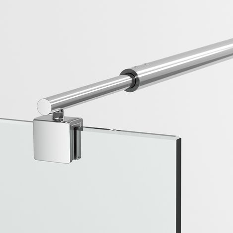 WDWRITTI Barre de fixation extensible barre de stabilisation 700-1200mm, réglable pour verre 8-10mm, pour douche à l'italienne