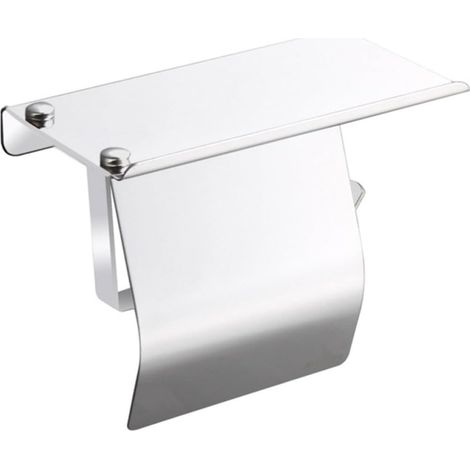 Support rouleau WC, inox 304, avec couvercle, pour rouleau WC (1/5)