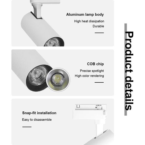 4er LED Schienensystem Weiß 20W Neutralweiß, Praktische Beleuchtung für Küche, Büro und Alltag