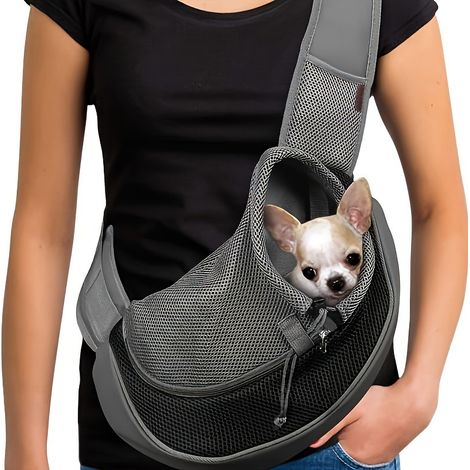 Sac à dos de transport pour chien – polyester – noir (1/4)