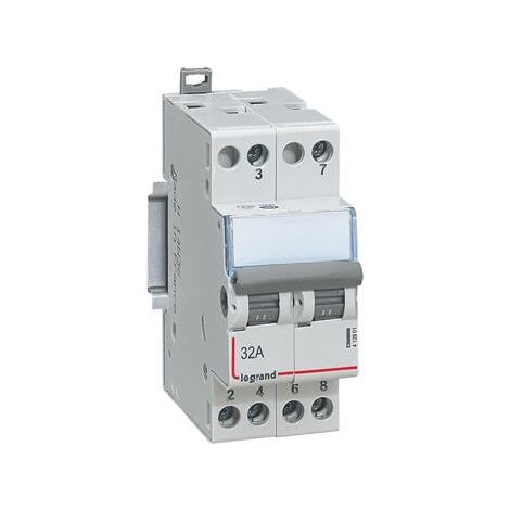 Interrupteur-inverseur modulaire double va-et-vient 400V - 2 modules - 412901 - LEGRAND
